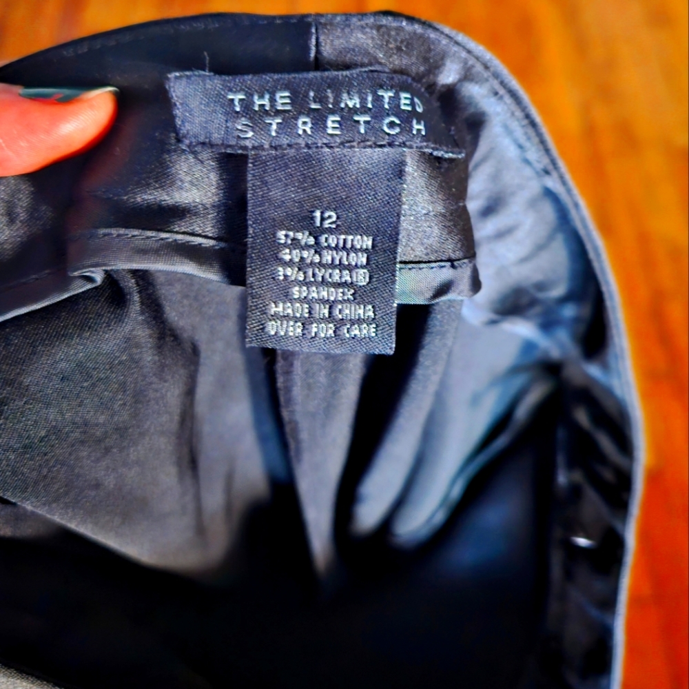 The Limited Stretch Black Satin-Look Pants Size 12